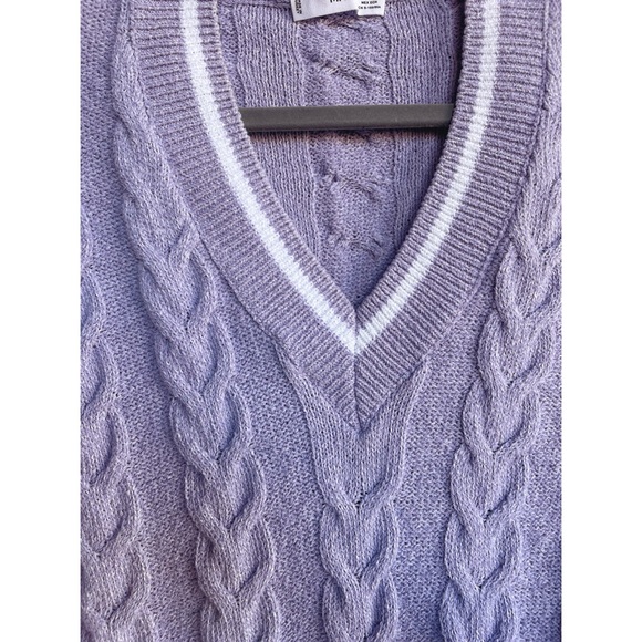 MANGO SET Lavender Cableknit Sweater Vest & Knit Shorts Co-ord Set - Picture 8 of 12